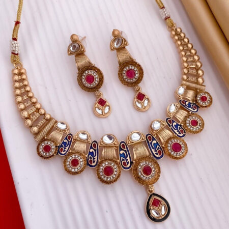 Gold Plated Choker Set For Women