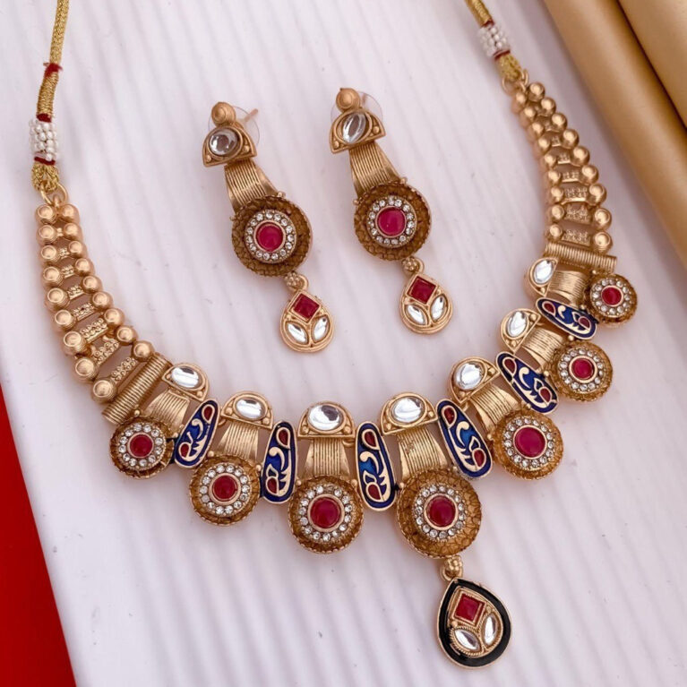 Gold Plated Choker Set For Women