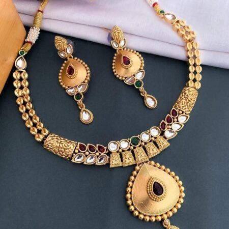 Gold Plated Choker Set For Women