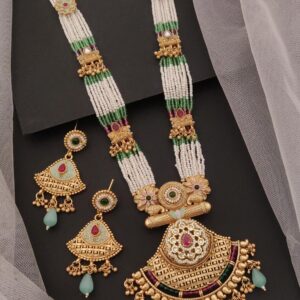 Pearl Moti Long Mala Pendant Combo Set