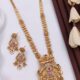 Classic Brass High Gold Plated Long Necklace Set