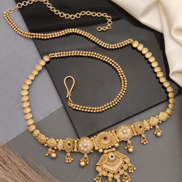 Antique Gold plated Kamarband | High Gold Look Waist Chain