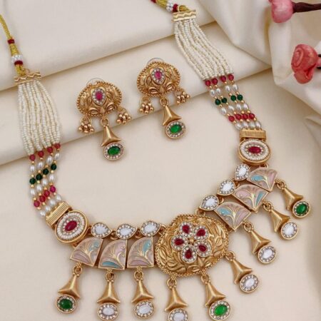 Classic Brass High Gold Plated Rajwadi Set