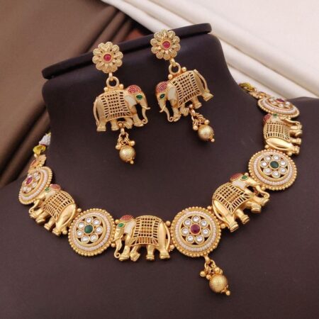 Gold Plated Choker Set For Women
