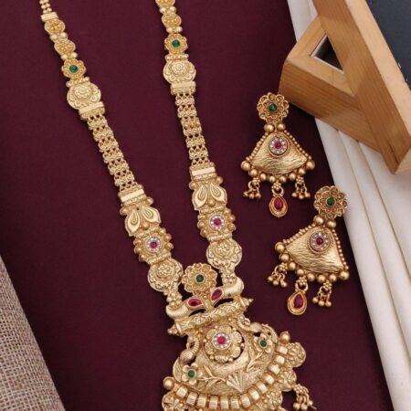 Classic Brass High Gold Plated Necklace Set