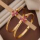 Glam Up Gold Finish Bangles
