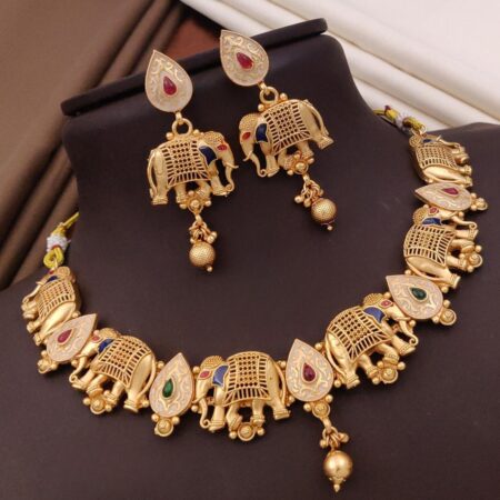 Gold Plated Choker Set For Women